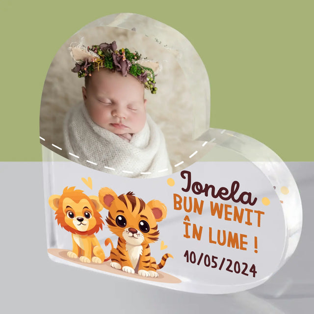 Fotografie Si Semnătură: Bun Venit În Lume - Bloc Acrilic