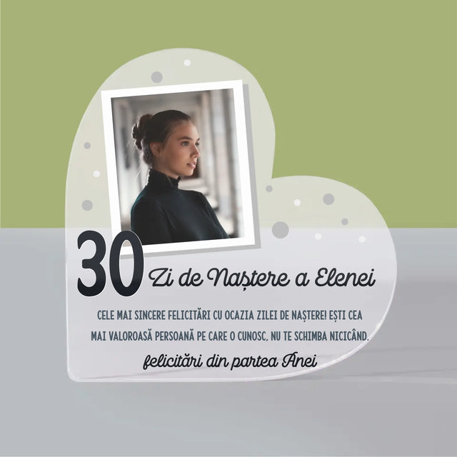 Fotografie Si Semnătură: Felicitări De Ziua De Naștere - Bloc Acrilic