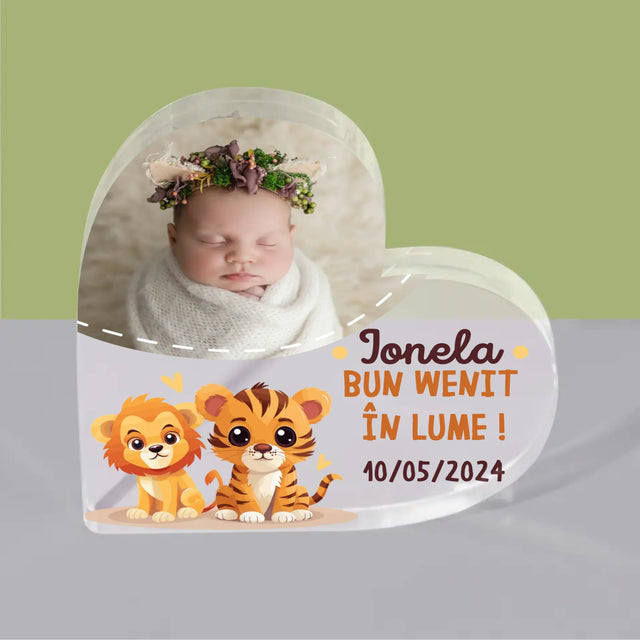 Fotografie Si Semnătură: Bun Venit În Lume - Bloc Acrilic