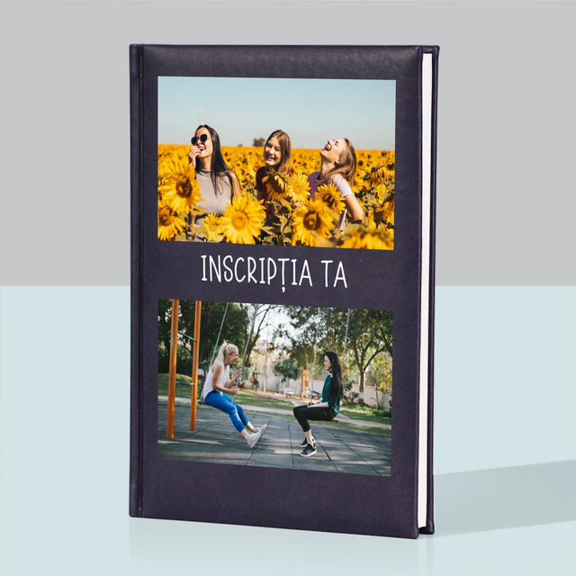 Colaj De Fotografii: 2 Fotografii Cu Inscripție - Carte Pentru Notițe Cu Fotografie