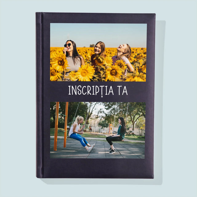 Colaj De Fotografii: 2 Fotografii Cu Inscripție - Carte Pentru Notițe Cu Fotografie