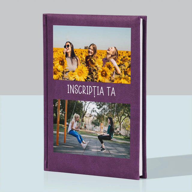 Colaj De Fotografii: 2 Fotografii Cu Inscripție - Carte Pentru Notițe Cu Fotografie
