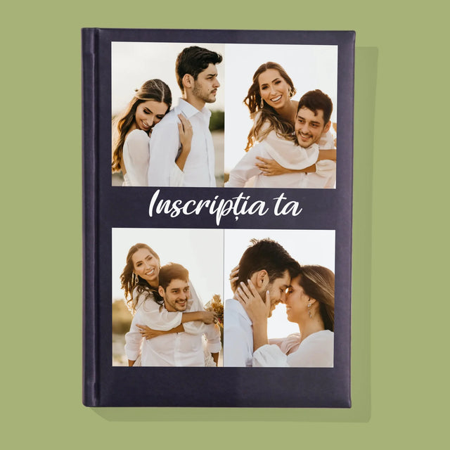 Colaj De Fotografii: 4 Fotografii Cu Inscripție - Carte Pentru Notițe Cu Fotografie