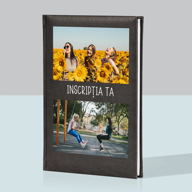 Colaj De Fotografii: 2 Fotografii Cu Inscripție - Carte Pentru Notițe Cu Fotografie