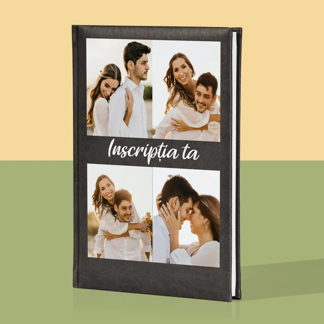 Colaj De Fotografii: 4 Fotografii Cu Inscripție - Carte Pentru Notițe Cu Fotografie