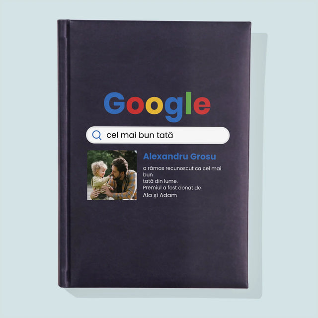 Fotografie Si Semnătură: Cel Mai Bun Tată Rezultat Google - Carte Pentru Notițe Cu Fotografie