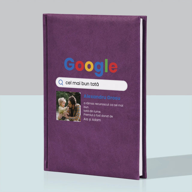 Fotografie Si Semnătură: Cel Mai Bun Tată Rezultat Google - Carte Pentru Notițe Cu Fotografie