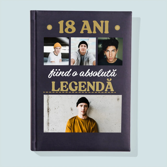 Colaj De Fotografii: 18 Ani Fiind O Legendă - Carte Pentru Notițe Cu Fotografie