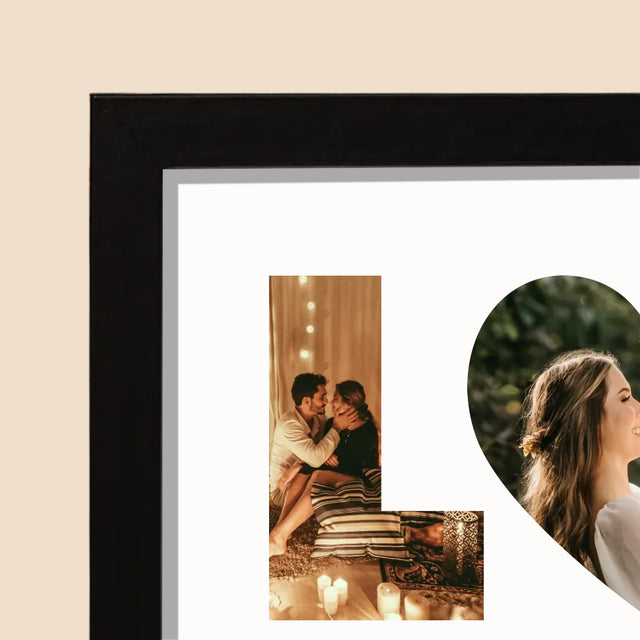Cuvânt Din Fotografii: Love Din Fotografiile Tale - Imprimare Cu Ramă 20X40 (Horizontală)