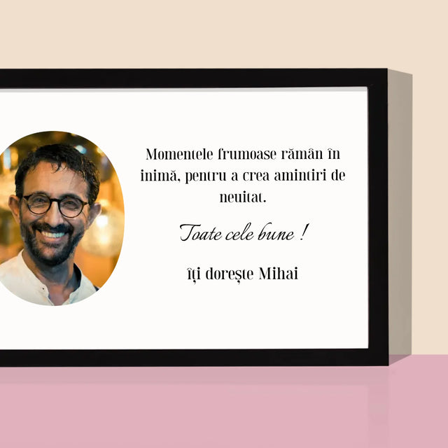 Cuvânt Din Fotografii: 50 Zi De Naștere - Imprimare Cu Ramă 20X40 (Horizontală)