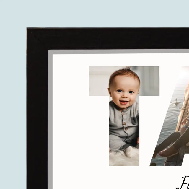 Cuvânt Din Fotografii: Tatăl Meu Excepțional - Imprimare Cu Ramă 20X40 (Horizontală)