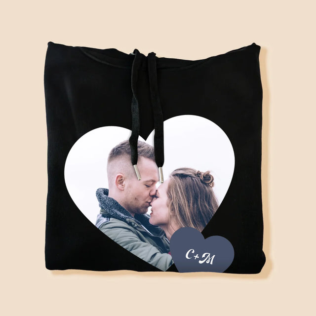 Colaj De Fotografii: Inițiale Inimă - Hanorac Cu Glugă Pentru Bărbați