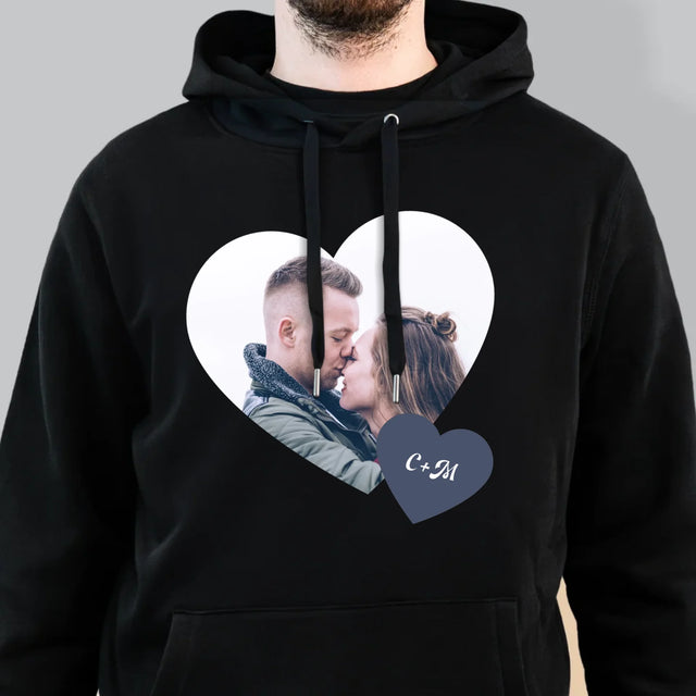 Colaj De Fotografii: Inițiale Inimă - Hanorac Cu Glugă Pentru Bărbați