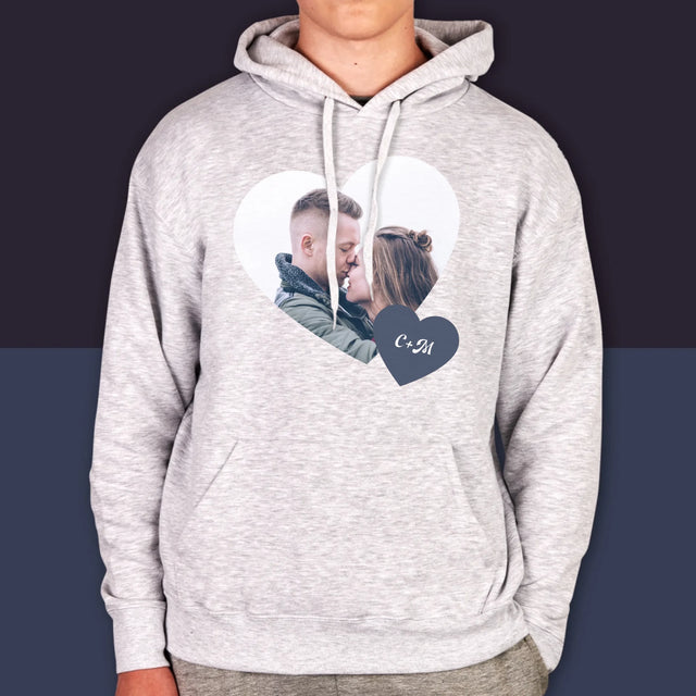 Colaj De Fotografii: Inițiale Inimă - Hanorac Cu Glugă Pentru Bărbați