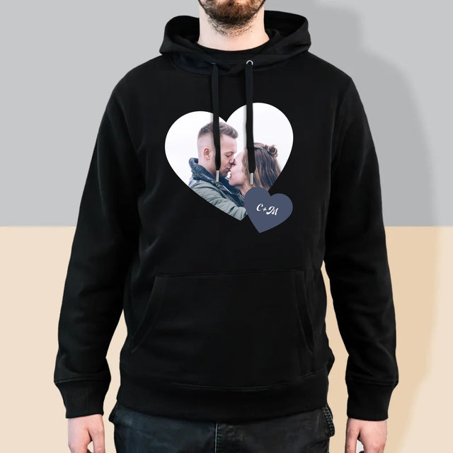 Colaj De Fotografii: Inițiale Inimă - Hanorac Cu Glugă Pentru Bărbați