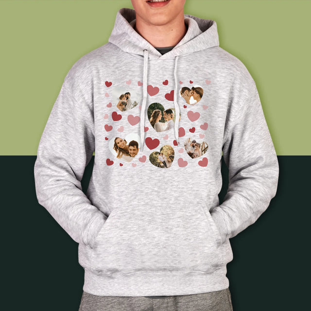 Colaj De Fotografii: Inime Fotofrafii - Hanorac Cu Glugă Pentru Bărbați