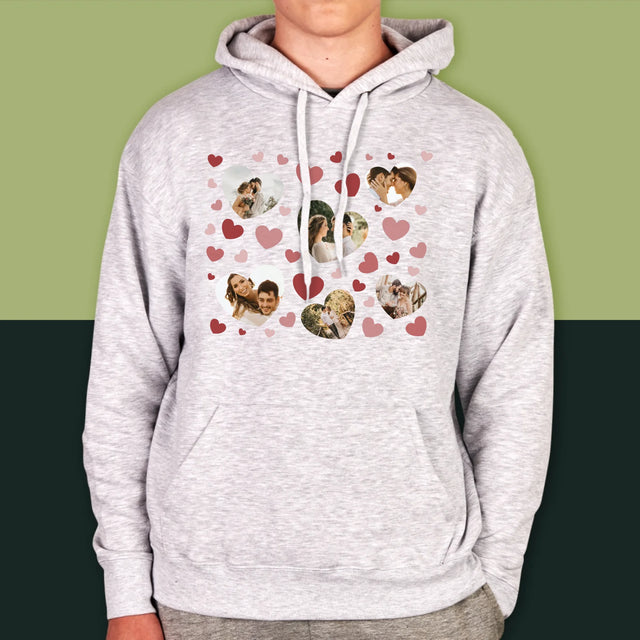 Colaj De Fotografii: Inime Fotofrafii - Hanorac Cu Glugă Pentru Bărbați