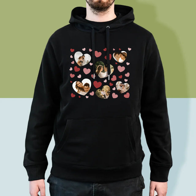 Colaj De Fotografii: Inime Fotofrafii - Hanorac Cu Glugă Pentru Bărbați