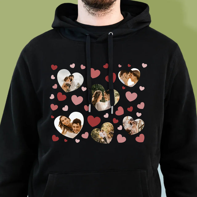 Colaj De Fotografii: Inime Fotofrafii - Hanorac Cu Glugă Pentru Bărbați