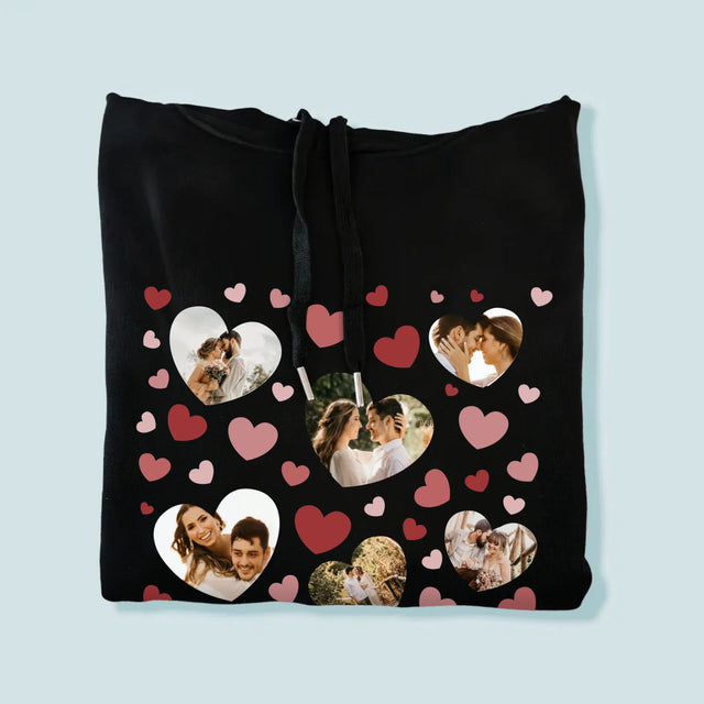 Colaj De Fotografii: Inime Fotofrafii - Hanorac Cu Glugă Pentru Bărbați