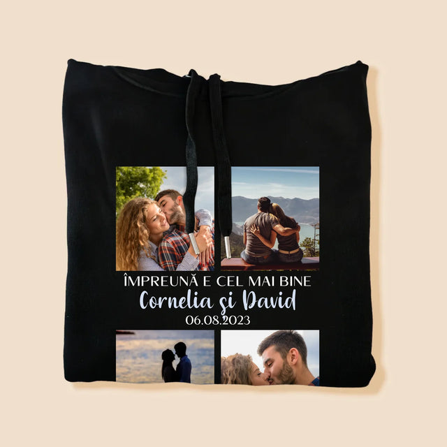 Colaj De Fotografii: Împreună E Cel Mai Bine - Hanorac Cu Glugă Pentru Bărbați