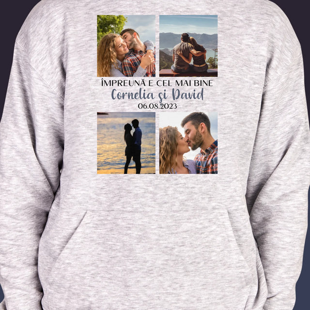 Colaj De Fotografii: Împreună E Cel Mai Bine - Hanorac Cu Glugă Pentru Bărbați