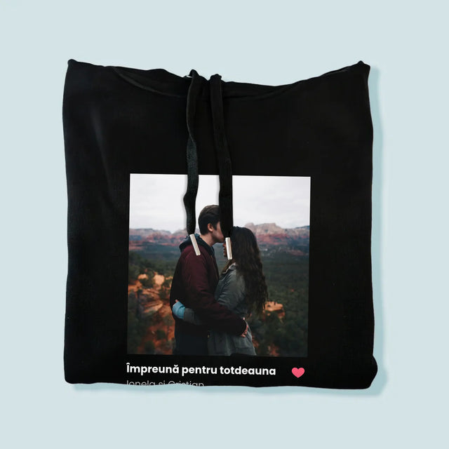 Fotografie Si Semnătură: Spotify Cu Fotografia Ta - Hanorac Cu Glugă Pentru Bărbați