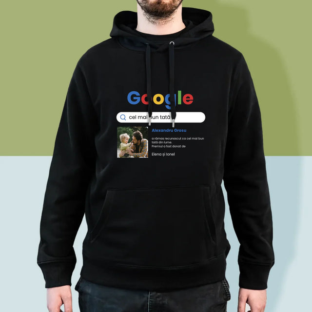 Fotografie Si Semnătură: Cel Mai Bun Tată Rezultat Google - Hanorac Cu Glugă Pentru Bărbați