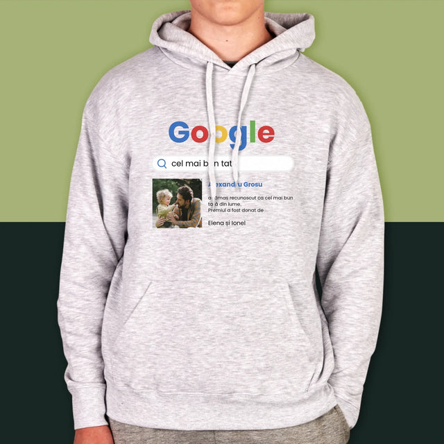 Fotografie Si Semnătură: Cel Mai Bun Tată Rezultat Google - Hanorac Cu Glugă Pentru Bărbați