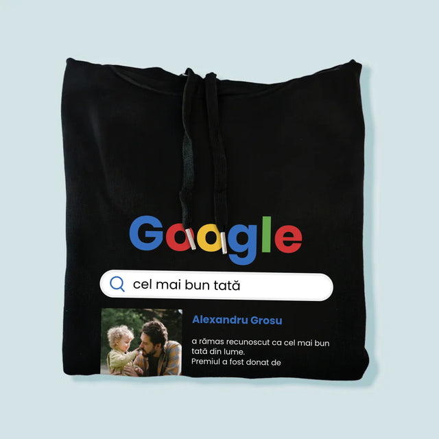 Fotografie Si Semnătură: Cel Mai Bun Tată Rezultat Google - Hanorac Cu Glugă Pentru Bărbați