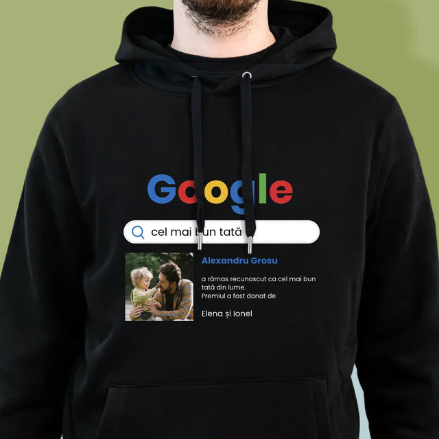 Fotografie Si Semnătură: Cel Mai Bun Tată Rezultat Google - Hanorac Cu Glugă Pentru Bărbați