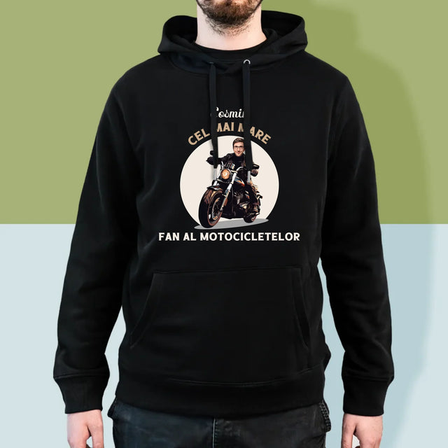 Personajul Tău: Fanul Motocicletelor - Hanorac Cu Glugă Pentru Bărbați