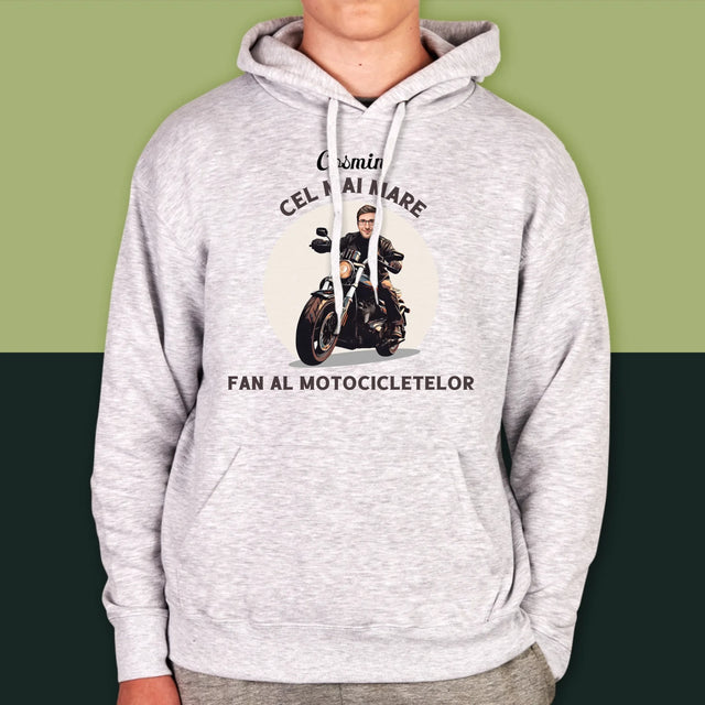 Personajul Tău: Fanul Motocicletelor - Hanorac Cu Glugă Pentru Bărbați