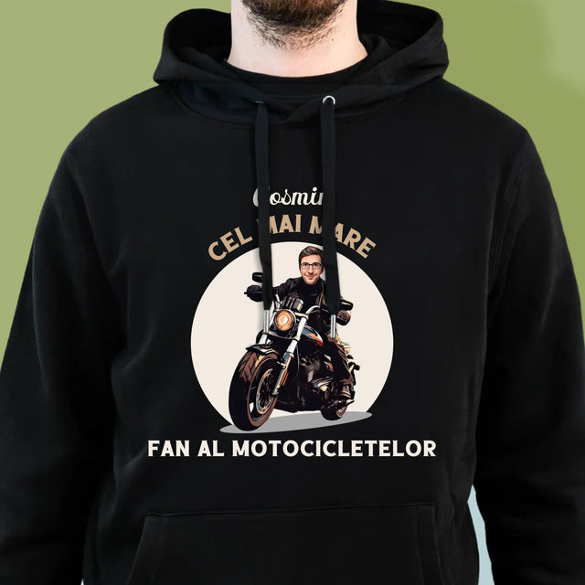 Personajul Tău: Fanul Motocicletelor - Hanorac Cu Glugă Pentru Bărbați