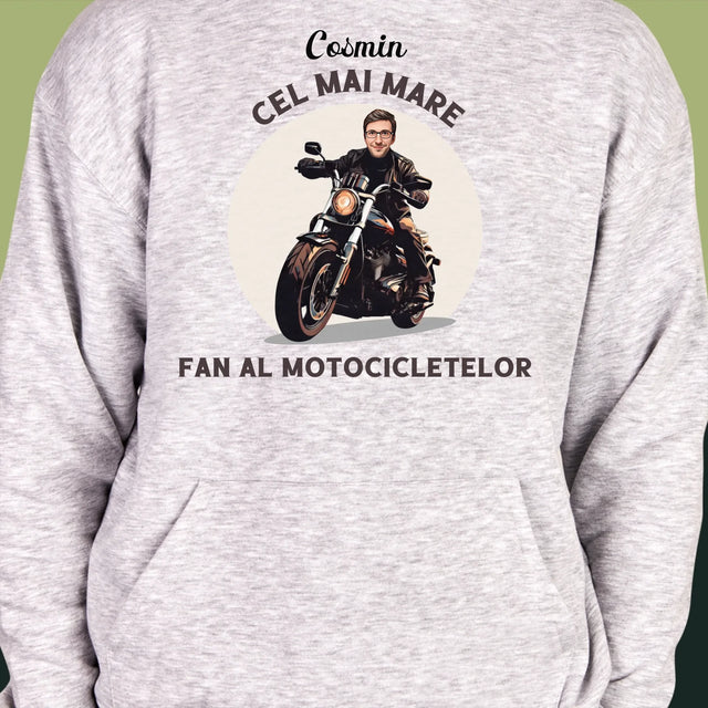 Personajul Tău: Fanul Motocicletelor - Hanorac Cu Glugă Pentru Bărbați