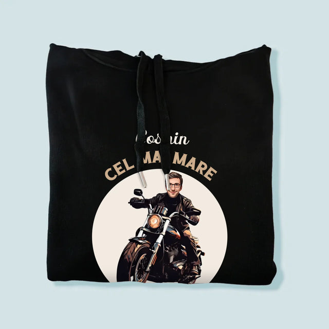 Personajul Tău: Fanul Motocicletelor - Hanorac Cu Glugă Pentru Bărbați