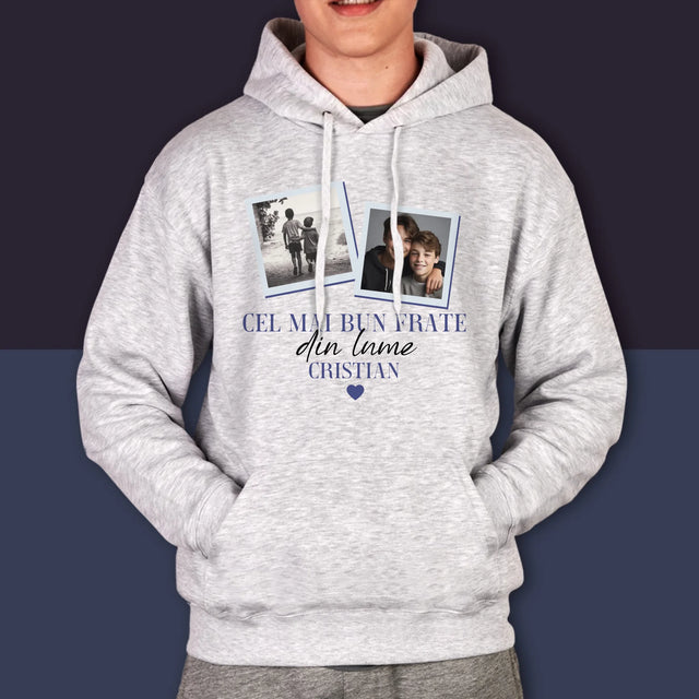 Colaj De Fotografii: Cel Mai Bun Frate Din Lume - Hanorac Cu Glugă Pentru Bărbați