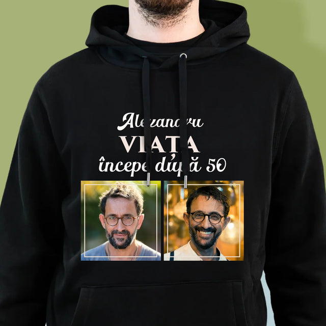 Colaj De Fotografii: Viața Începe După 50 - Hanorac Cu Glugă Pentru Bărbați