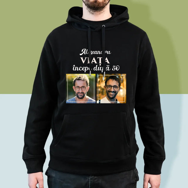 Colaj De Fotografii: Viața Începe După 50 - Hanorac Cu Glugă Pentru Bărbați