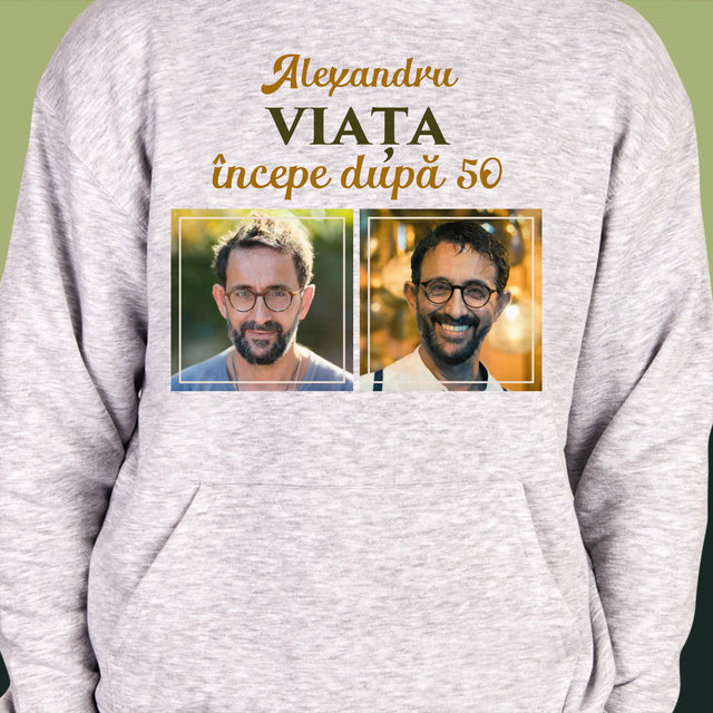 Colaj De Fotografii: Viața Începe După 50 - Hanorac Cu Glugă Pentru Bărbați