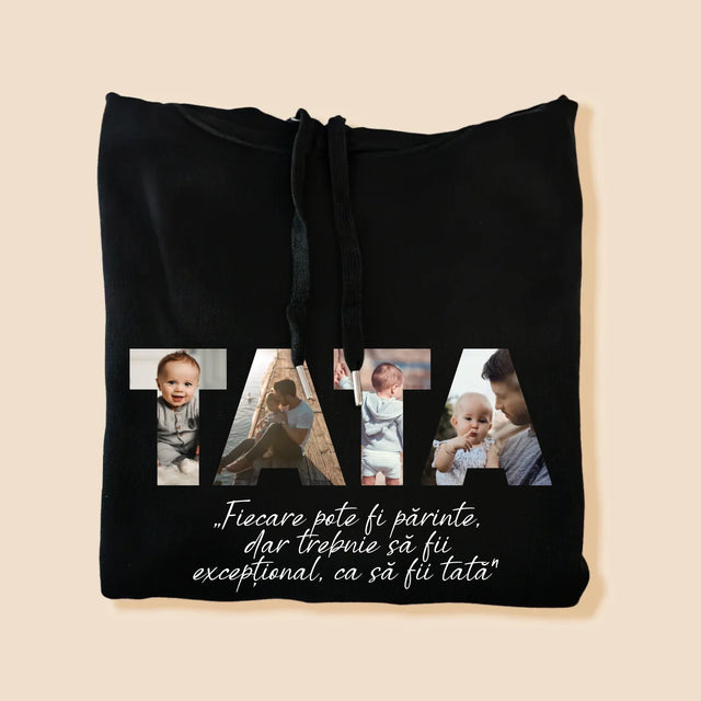 Cuvânt Din Fotografii: Tatăl Meu Excepțional - Hanorac Cu Glugă Pentru Bărbați