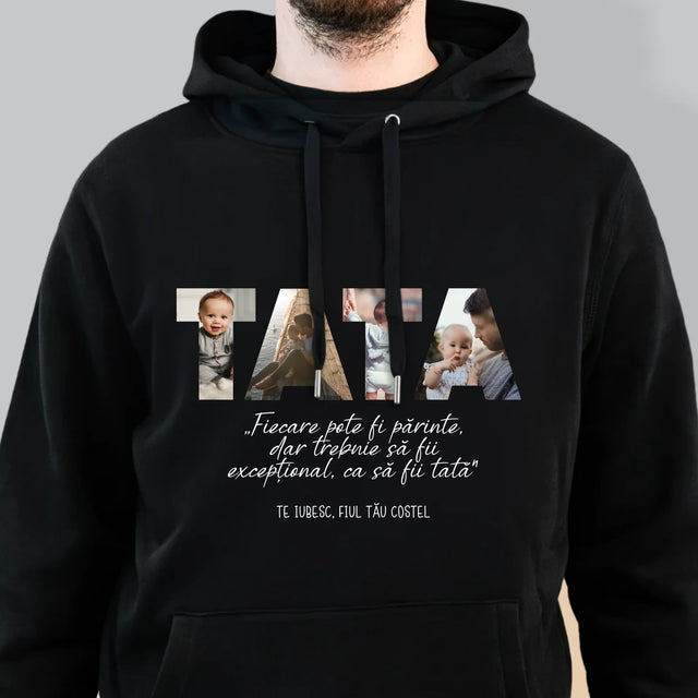 Cuvânt Din Fotografii: Tatăl Meu Excepțional - Hanorac Cu Glugă Pentru Bărbați