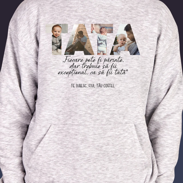 Cuvânt Din Fotografii: Tatăl Meu Excepțional - Hanorac Cu Glugă Pentru Bărbați