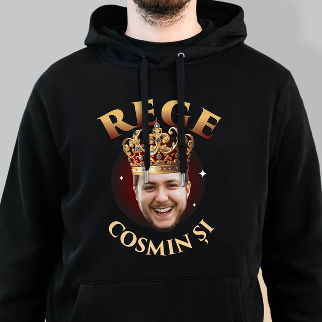 Fotografie Si Semnătură: Rege - Hanorac Cu Glugă Pentru Bărbați