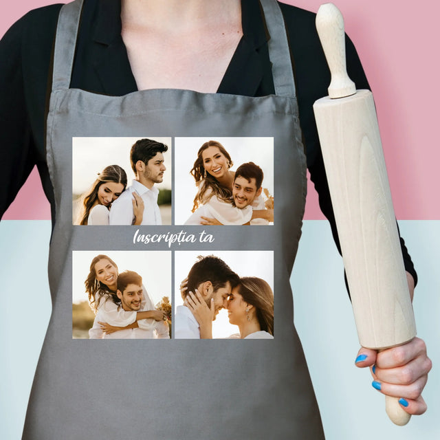 Colaj De Fotografii: 4 Fotografii Cu Inscripție - Șorț