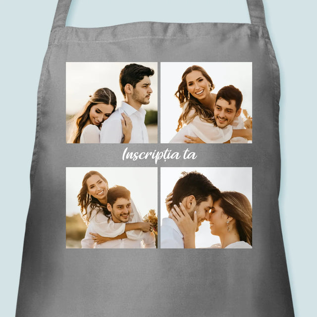 Colaj De Fotografii: 4 Fotografii Cu Inscripție - Șorț