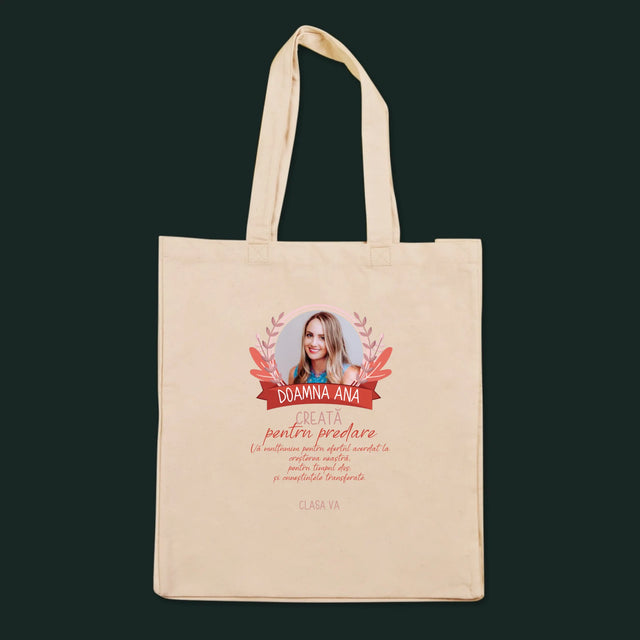 Fotografie Si Semnătură: Creată Pentru A Preda - Sacoșă De Pânză