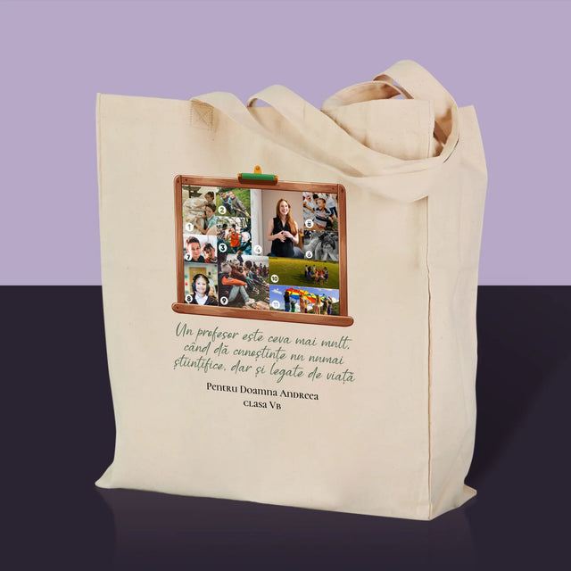 Formă Din Fotografii: Profesorul E Ceva Mai Mult - Sacoșă De Pânză