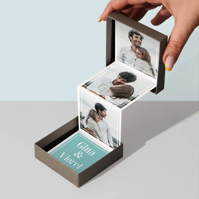 Colaj De Fotografii: Cuplu Nume - Set De Fotografii Pliante