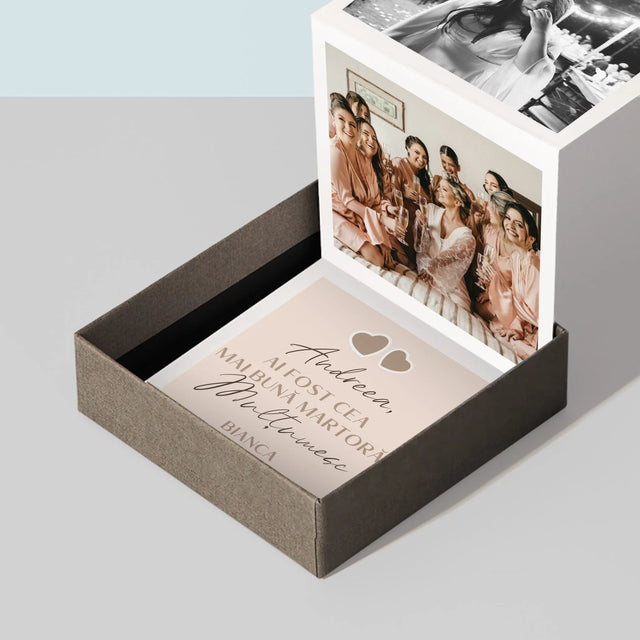 Colaj De Fotografii: Mulțumesc Colaj De Fotografii Pentru Martoră La Cununie - Set De Fotografii Pliante